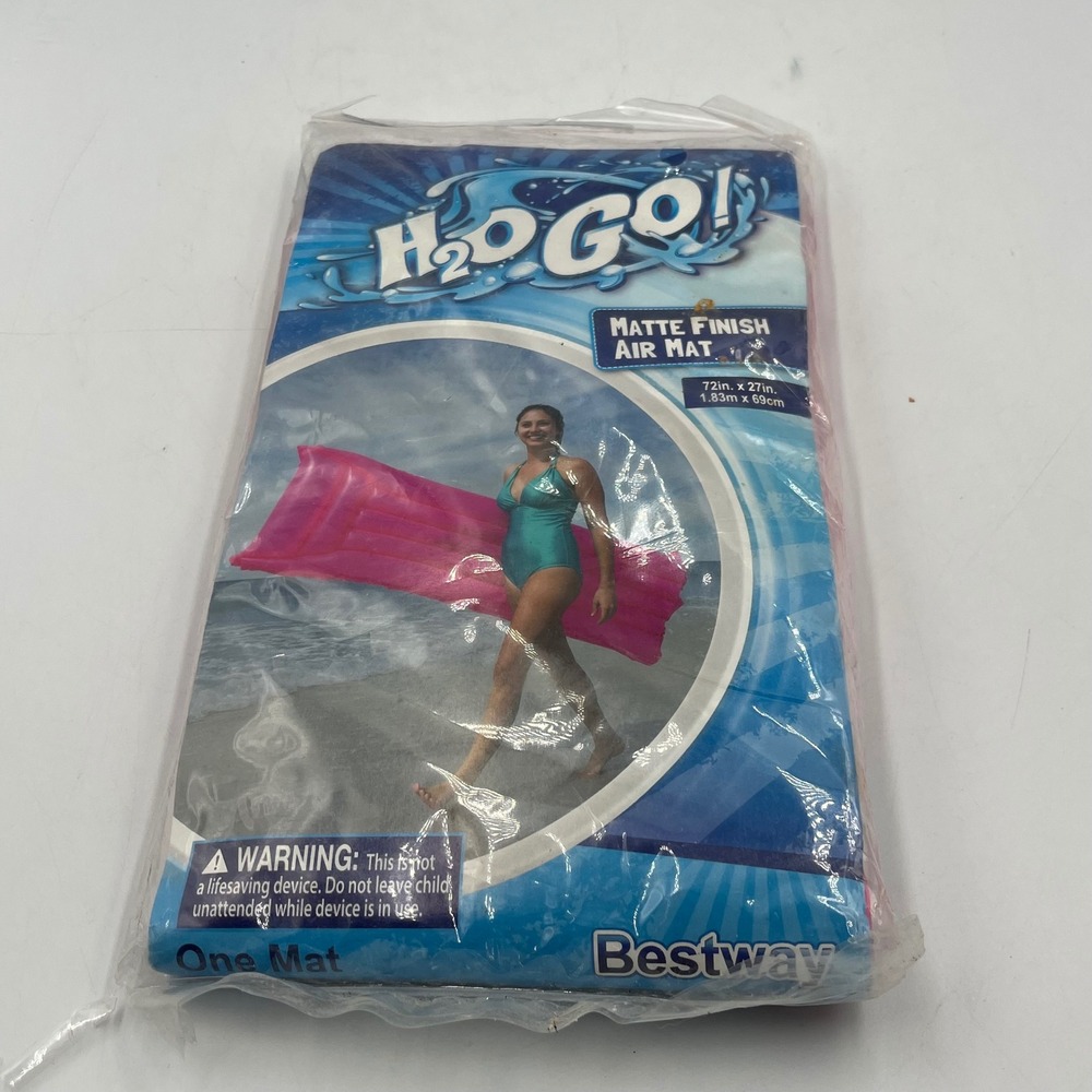 Bestway H2OGO Matte Finish Air Mat Pink 72x27 Pool Float Inflatable New